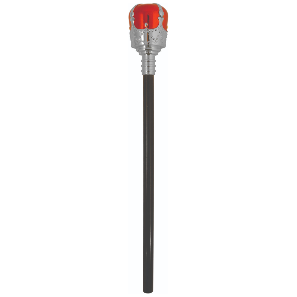 Silver & Red Royal Sceptre Crown Stick