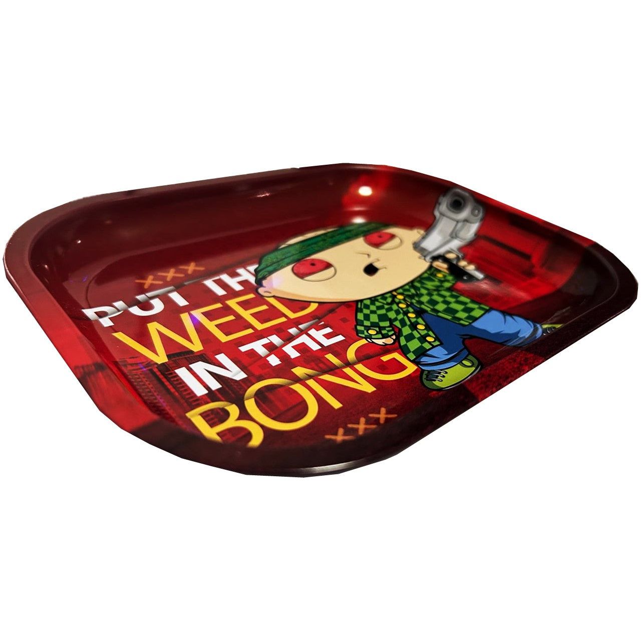 Stewie "Put The Weed In The Bong" Metal Rolling Tray
