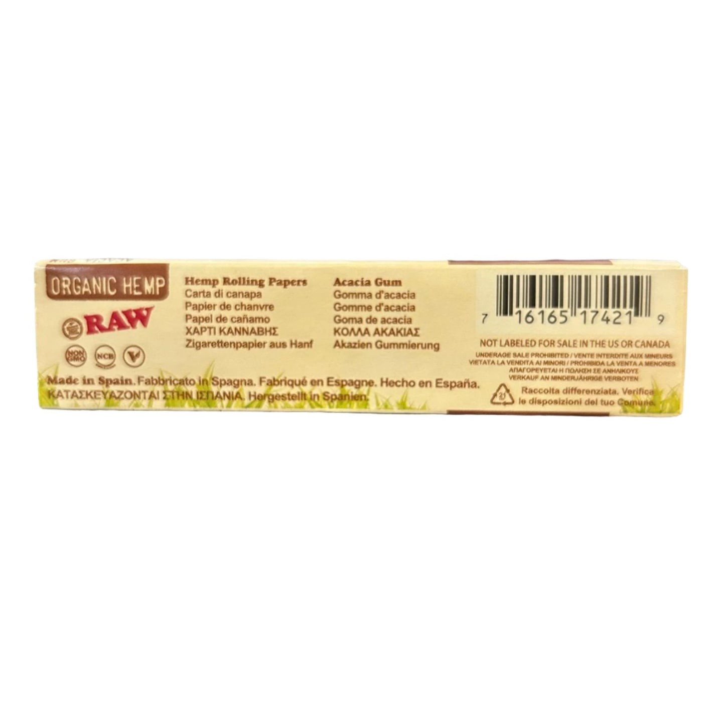 Raw Organic Hemp Kingsize Slim Rolling Papers