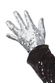 Smiffys Billie Jean Motown Glove Silver
