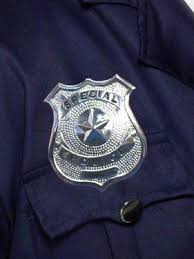 Smiffys Metal Police Badge, Silver