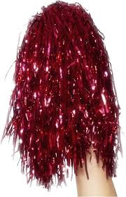 Smiffys Pom Poms Metallic, Red