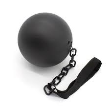 Plastic Black Ball & Chain