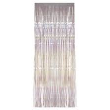 Smiffys Shimmer Curtain White Chrome