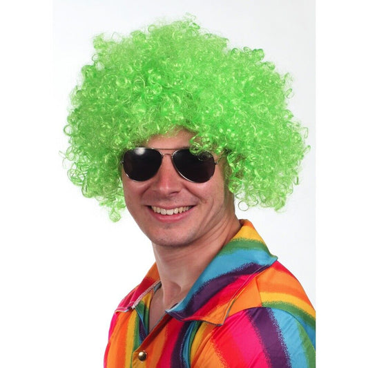 Bright Green Curly Afro Wig