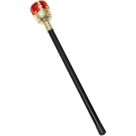 Gold & Red Royal Sceptre Crown Stick
