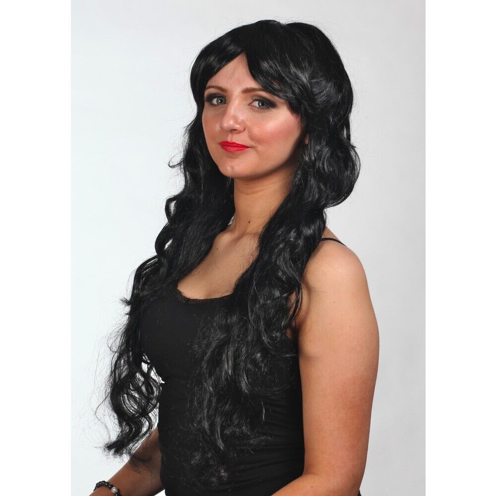 Black Wavy Luxury Long Wig