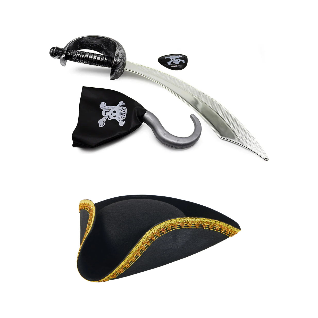 Black & Gold Trim Pirate Set