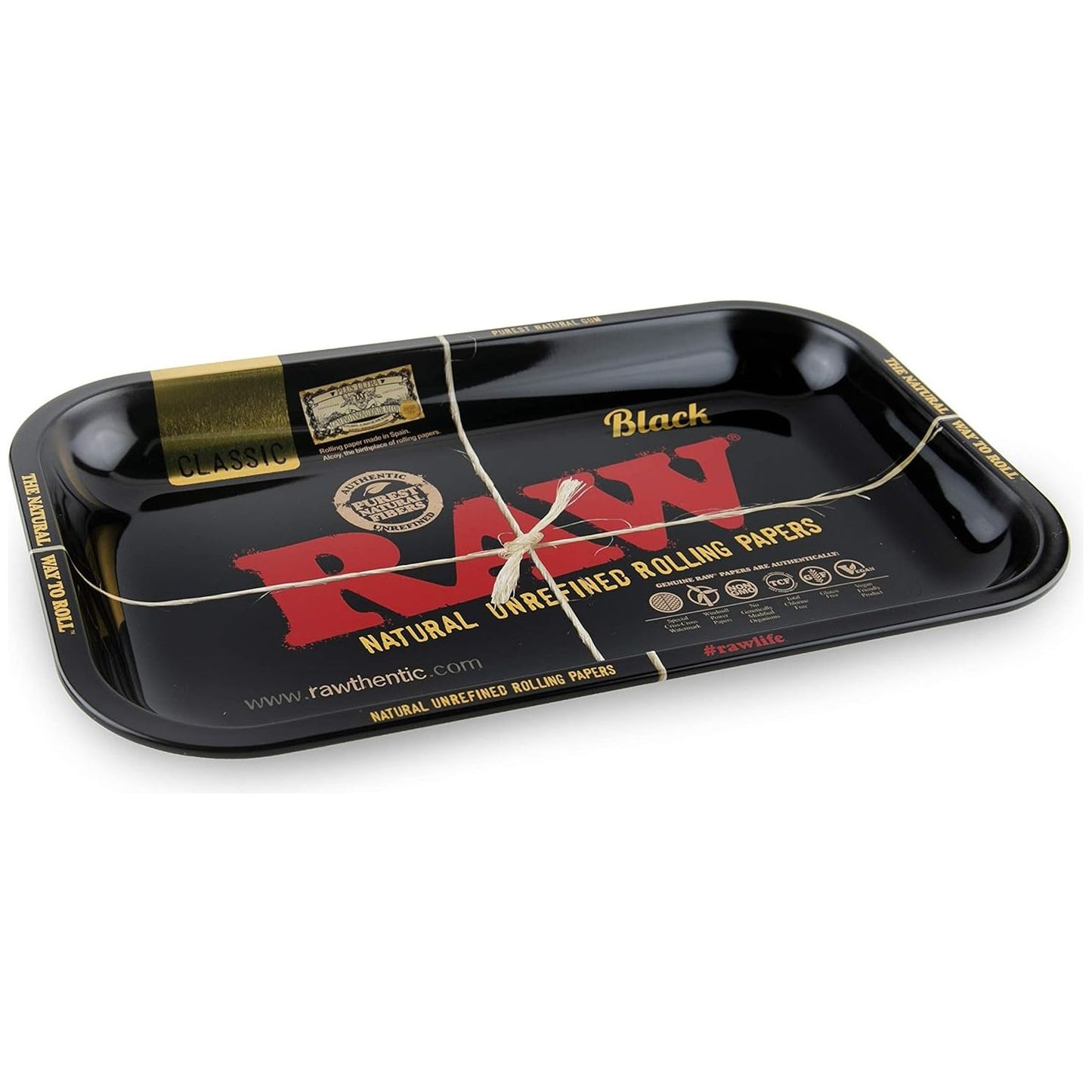 Raw Black Metal Rolling Tray Small