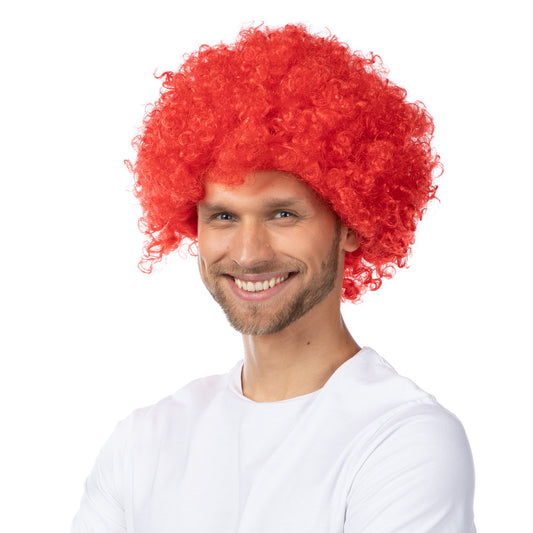 Red Curley Afro Wig