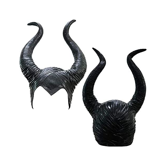Black Latex Maleficent Devil Horns