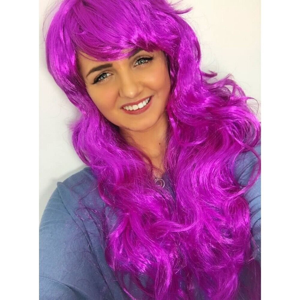 Purple Wavy Luxury Long Wig
