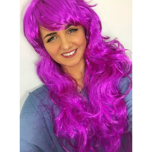 Purple Wavy Luxury Long Wig