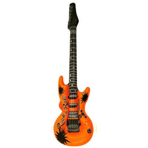 Neon Orange Inflatable Guitar