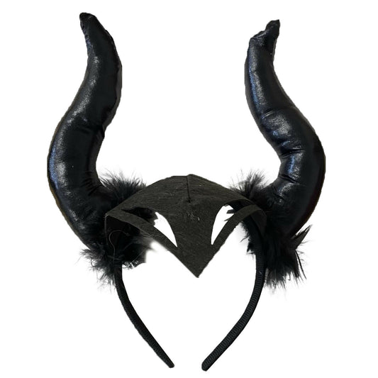 Black Fluffy Devil Horns