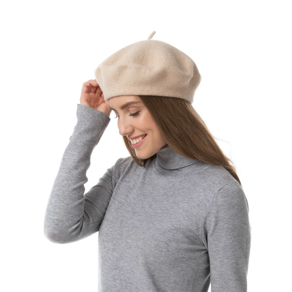 Beige French Beret Hat