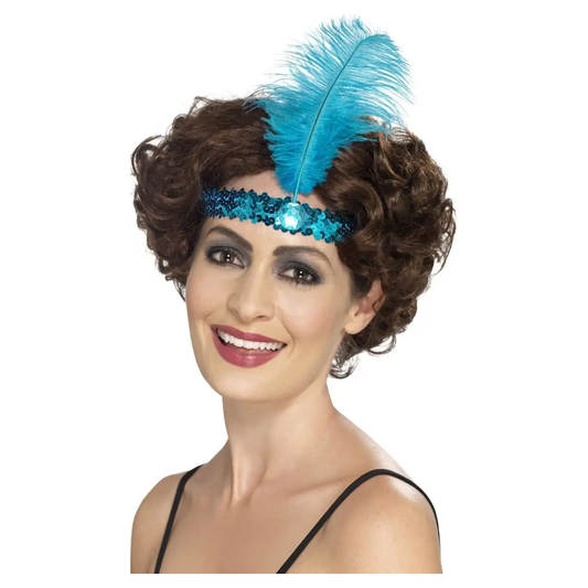 Turquoise Blue Flapper Headband