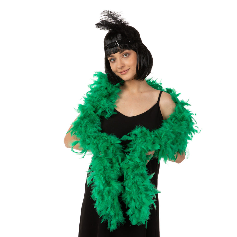 Green Luxury Feather Boa
