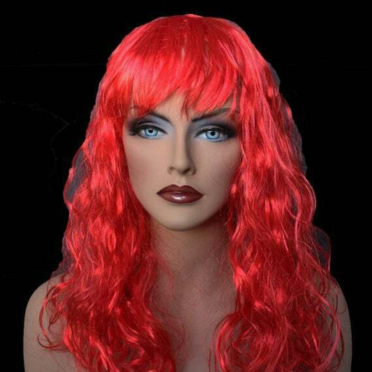 Red Wavy Luxury Long Wig