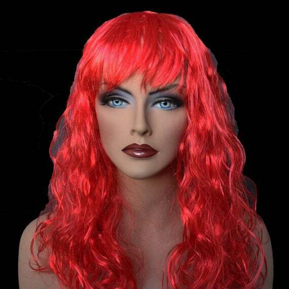 Red Wavy Luxury Long Wig
