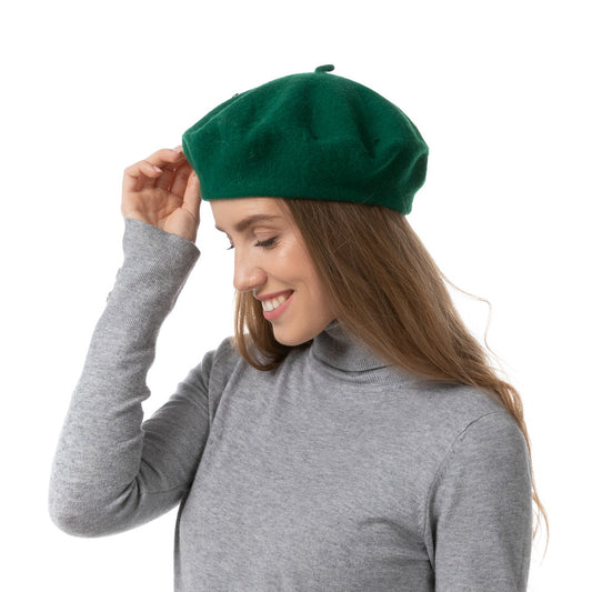 Dark Green French Beret Hat
