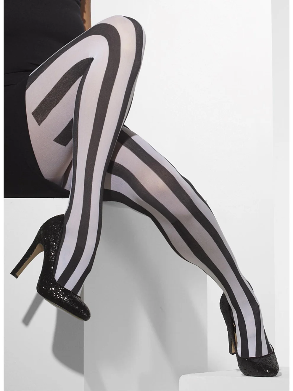 Fever Opaque Tights, Black & White