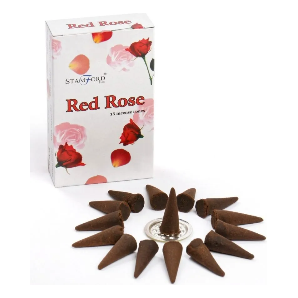 Stamford Red Rose Incense Cones