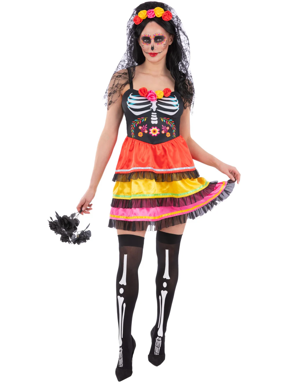 Smiffys Day of the Dead Fiesta Costume Adults Medium