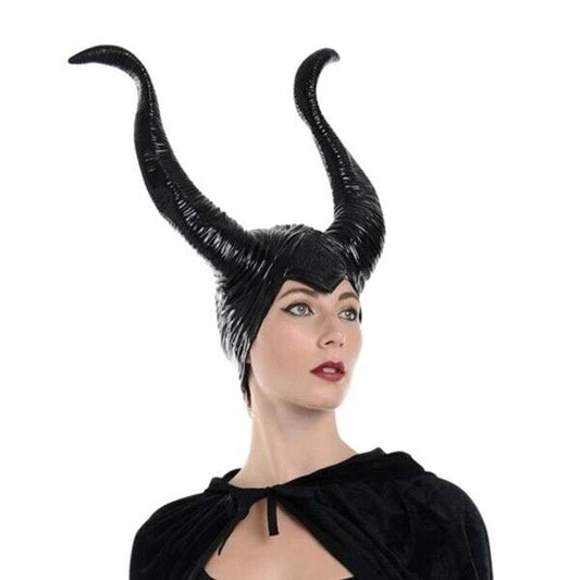Black Latex Maleficent Devil Horns