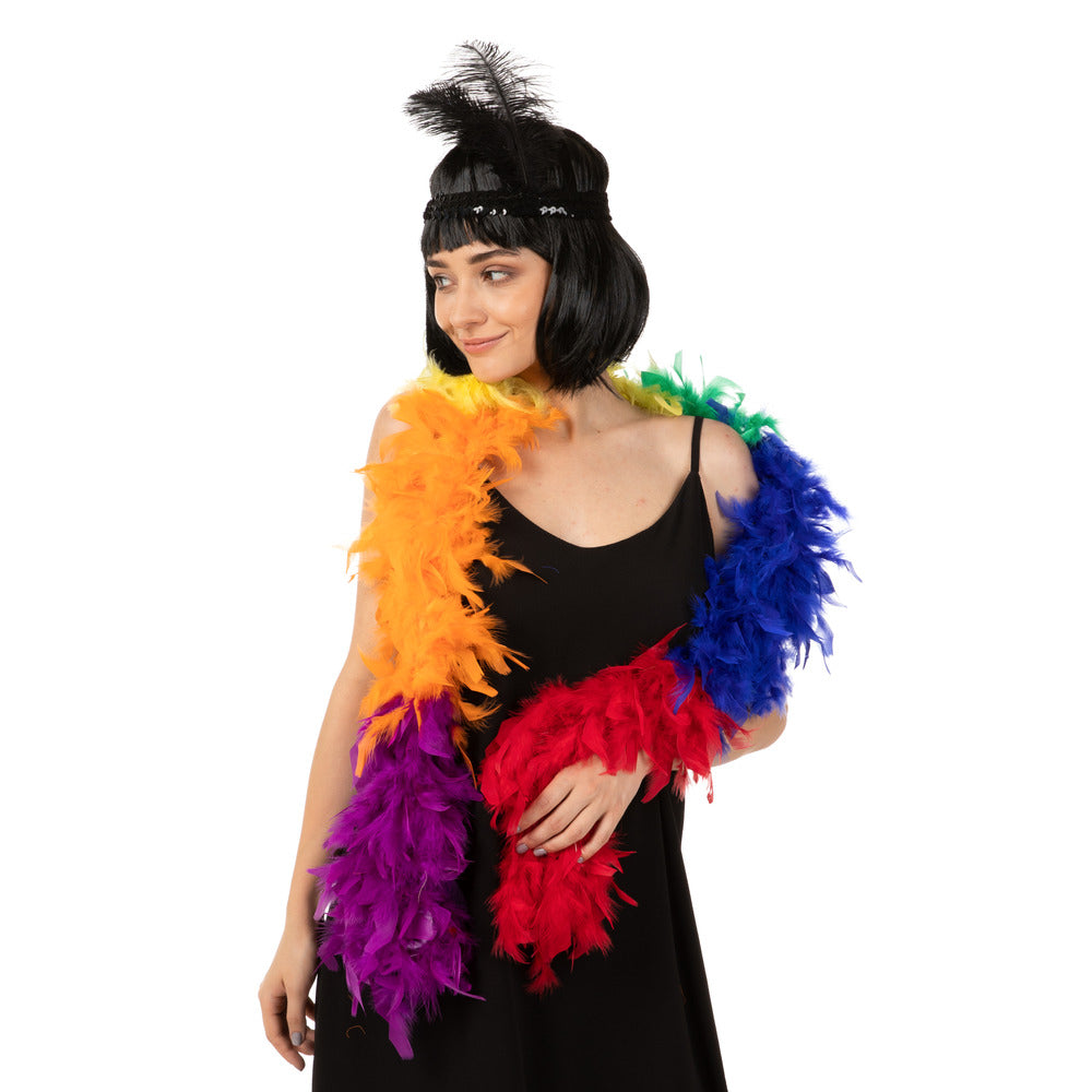 Rainbow Luxury Feather Boa