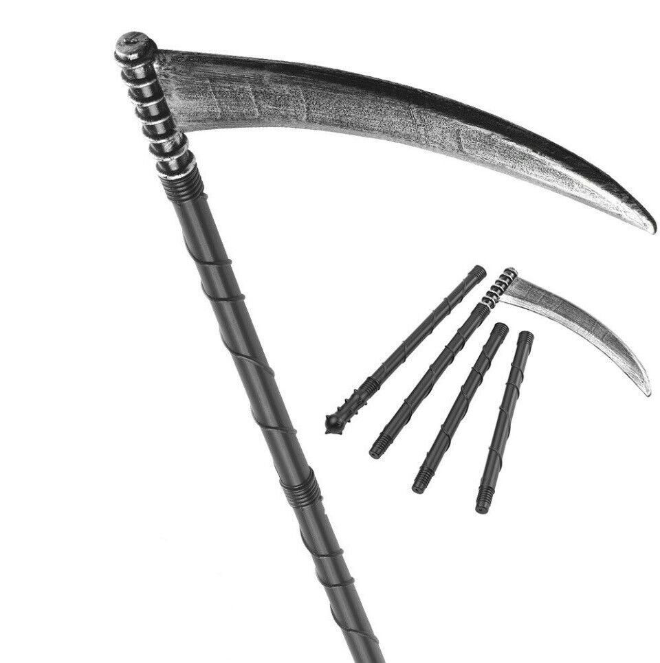 Grim Reaper Scythe Stick Grey & Black