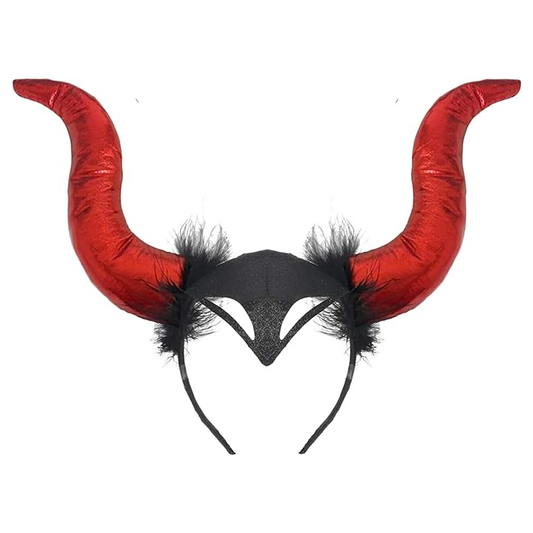 Red Fluffy Devil Horns