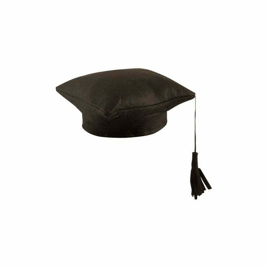 Black Felt Mortar Board Graduation Hat