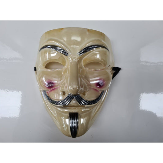 Holographic Beige Anonymous Mask