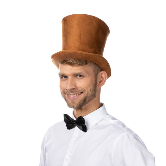 Brown Tall Top Steampunk Hat
