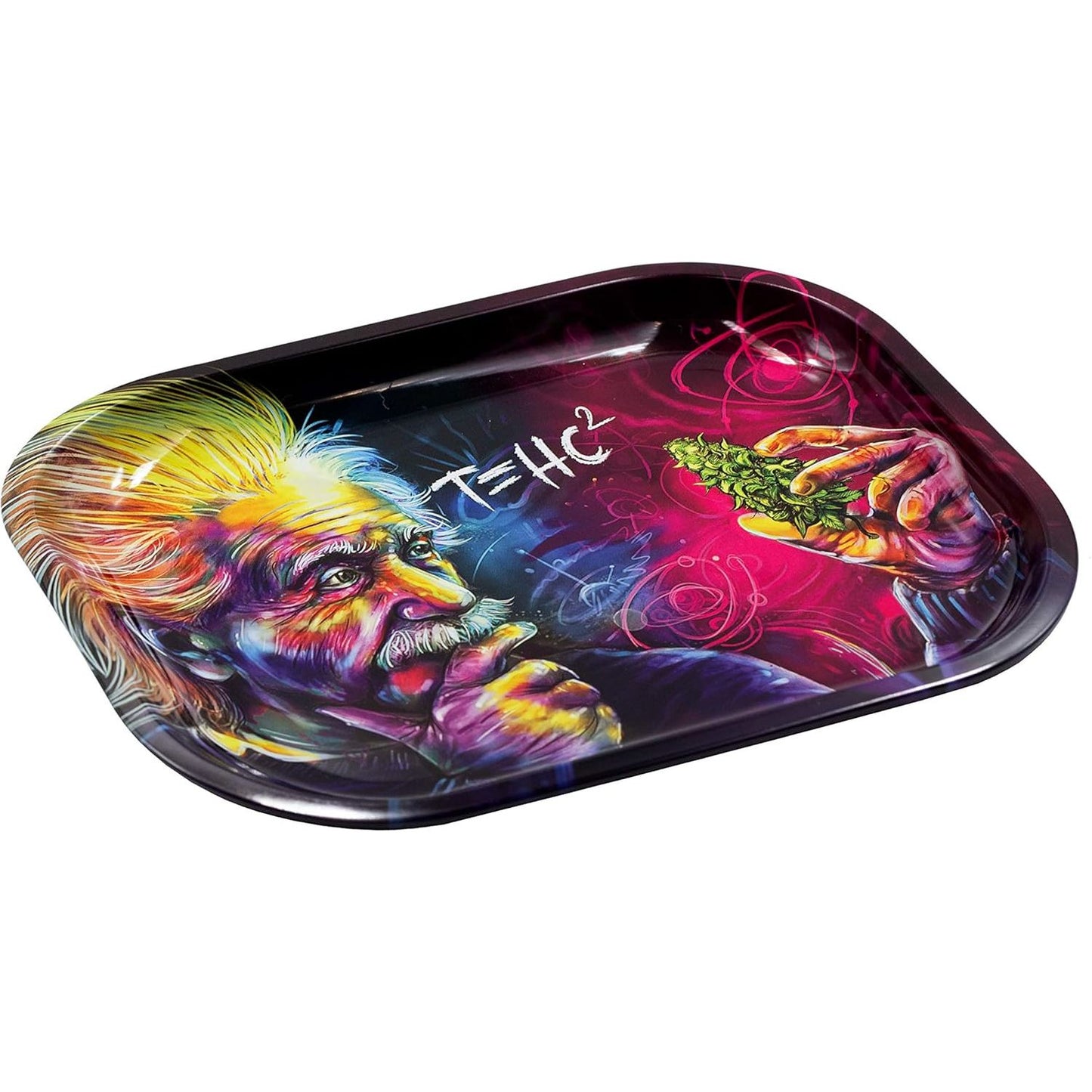 Albert Einstein "T=HC2" Metal Rolling Tray Small