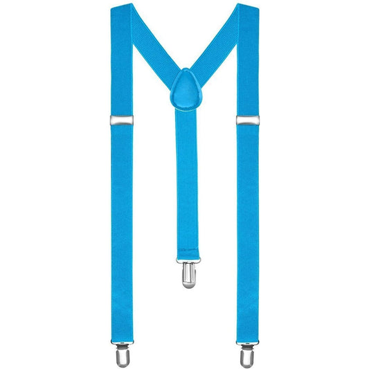 Neon Blue Suspender Braces