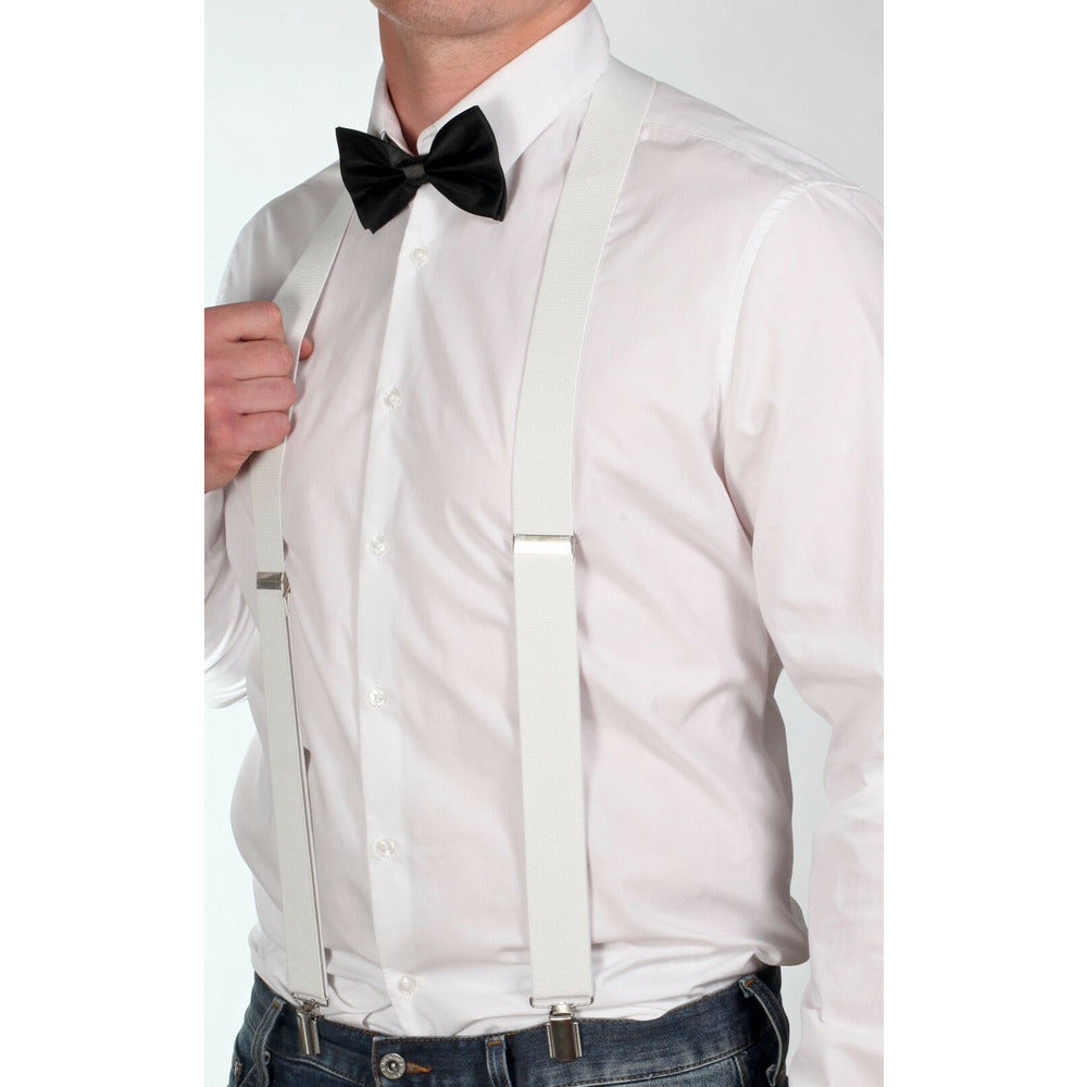 White Suspender Braces