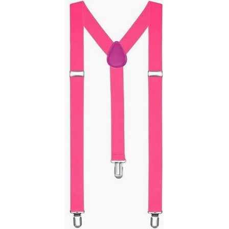 Neon Pink Suspender Braces