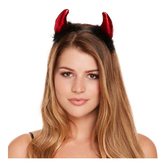 Red Fur Devil Horns, Small