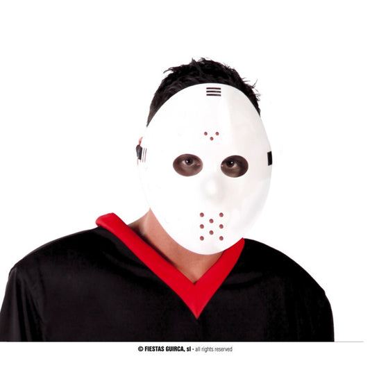 White Hard Plastic Jason Hockey Mask