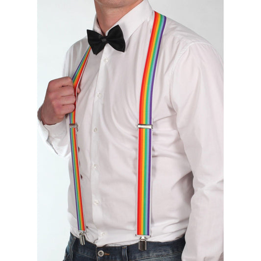 Rainbow Stripes Suspender Braces