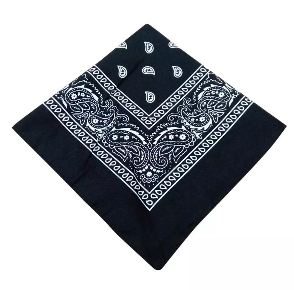 Black Paisley Bandana