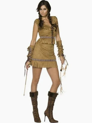Smiffy Fever Pocahontas Brown Adult Costume 8-10 Small