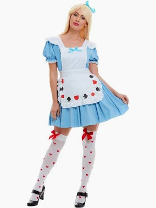 Smiffy Deck of Cards Girl Blue Adult Costume 8-10 Small