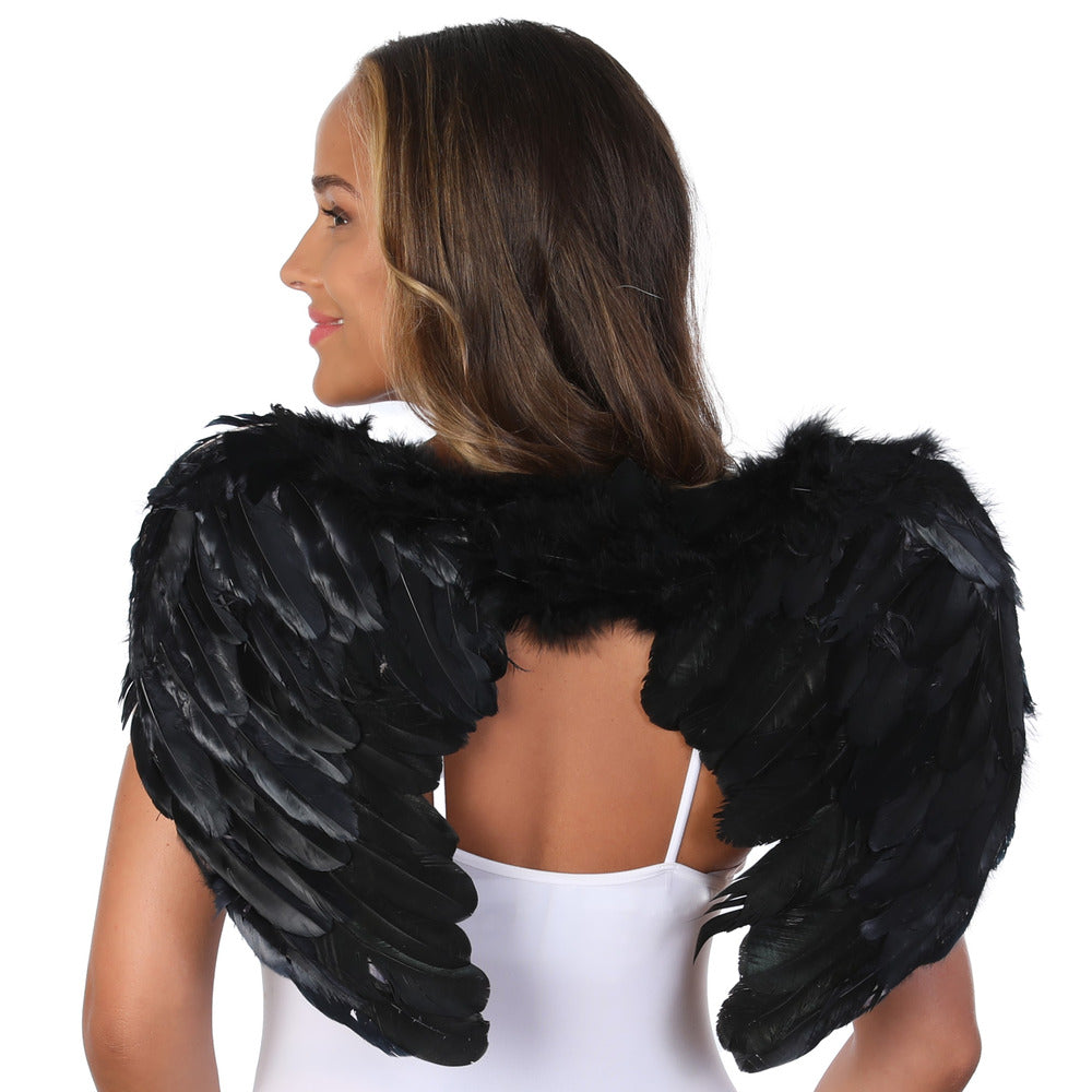 Stylex Party Black Feather Wings 50 x 45cm