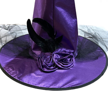 Purple Witch Hat With Veil