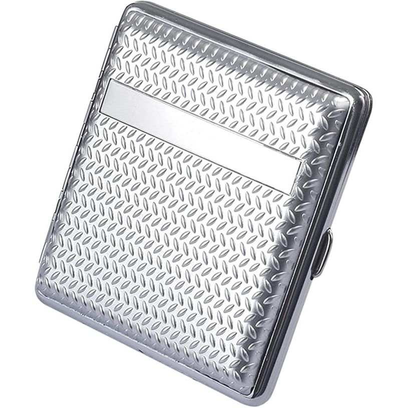 Silver Shiny Metal Plated Cigarette Case