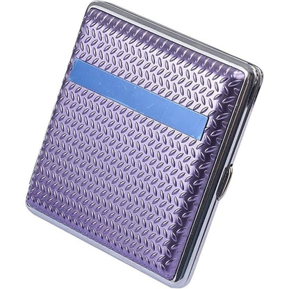 Purple Shiny Metal Plated Cigarette Case