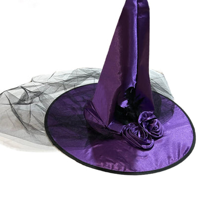 Purple Witch Hat With Veil